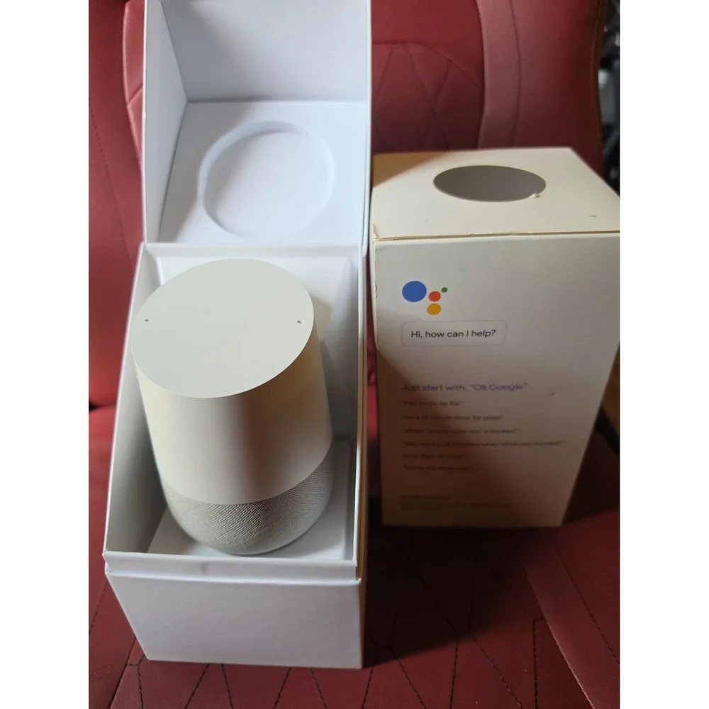 GOOGLE HOME VOICE ACTIVATED SPEAKER - IN BOX